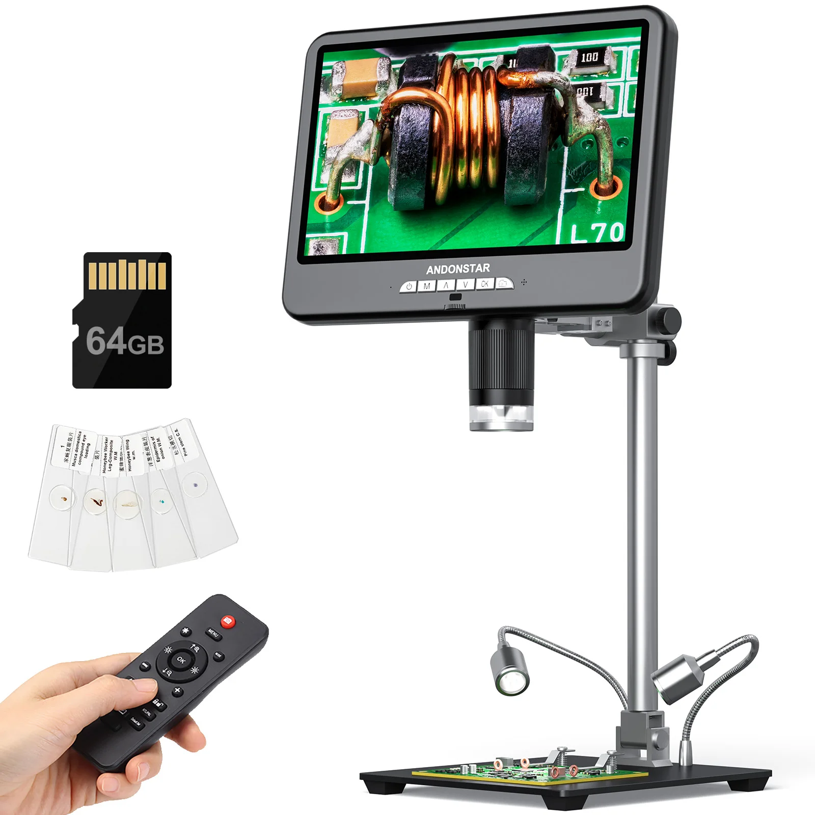 Electronics Repair Microscope - Andonstar AD210S-Pro 4K 60FPS 10,1