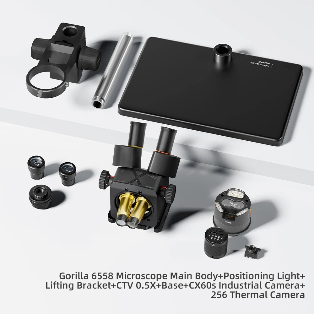 Electronics Repair Microscope - Qianli 6558 Gorilla Trinokularmikroskop, 6,5X-58X Zoom,