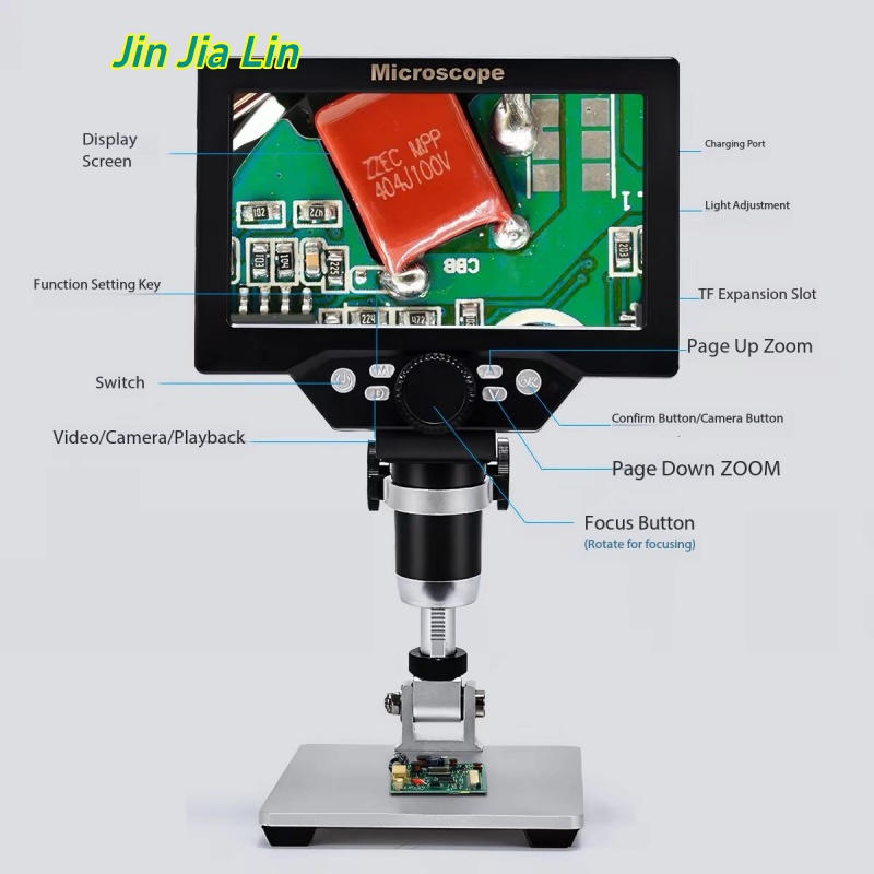 Electronics Repair Microscope - 7 Zoll 1-1200X HD Digital-LCD-Mikroskop mit