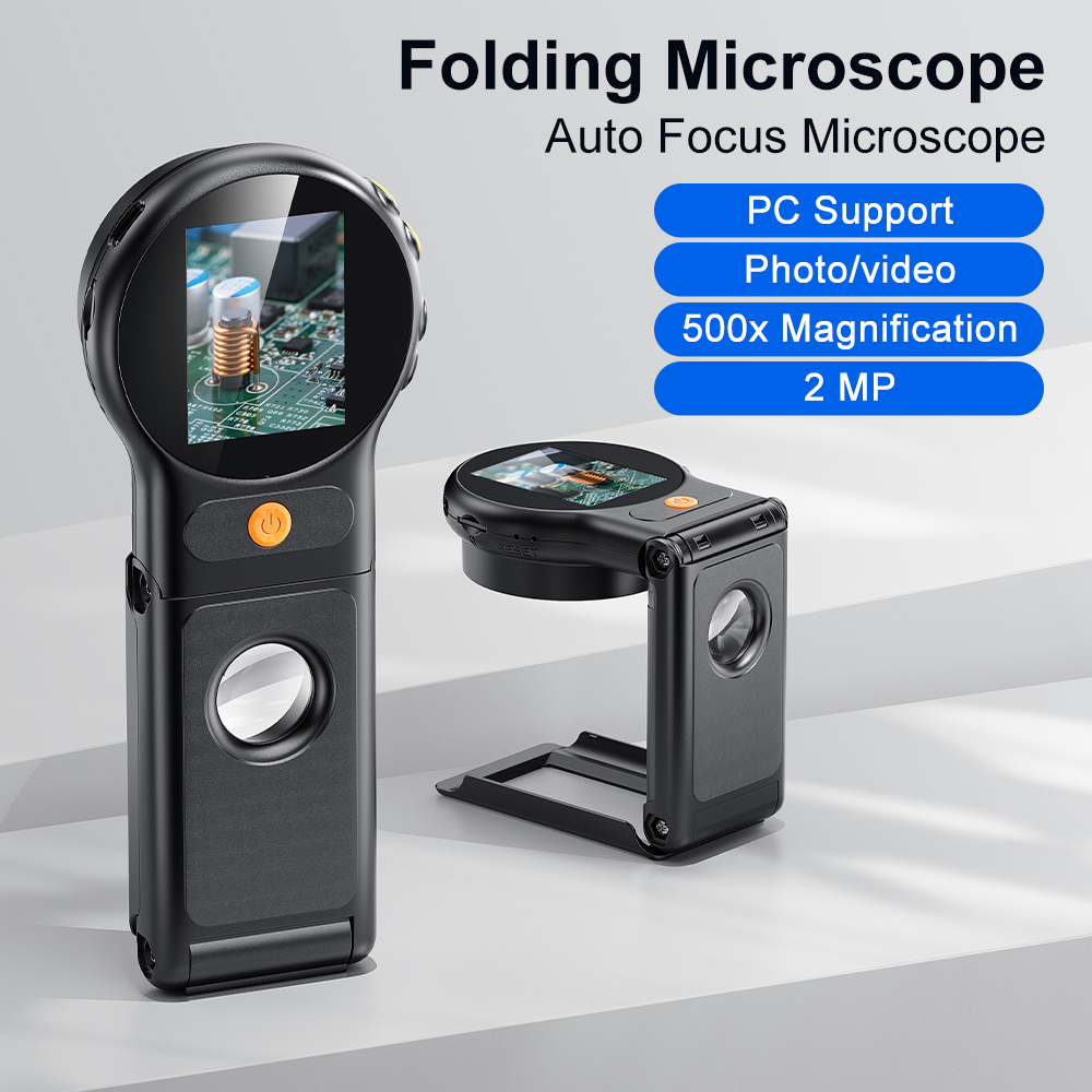 Electronics Repair Microscope - Autofokus 500X Digitalmikroskop mit 8 LEDs